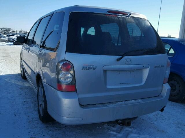 JM3LW28J360563872 - 2006 MAZDA MPV WAGON SILVER photo 3