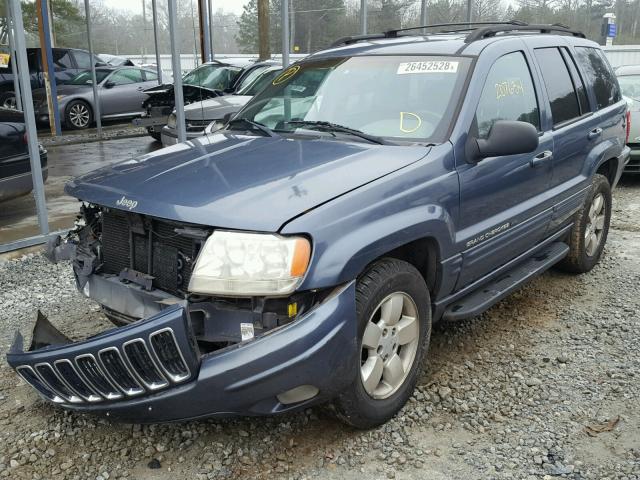 1J4GX58S71C698002 - 2001 JEEP GRAND CHER BLUE photo 2