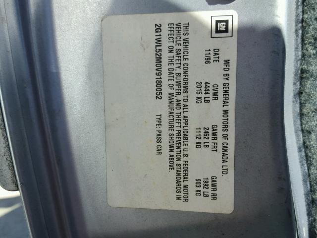 2G1WL52M0V9180052 - 1997 CHEVROLET LUMINA BAS ლურჯი ფოტო 10