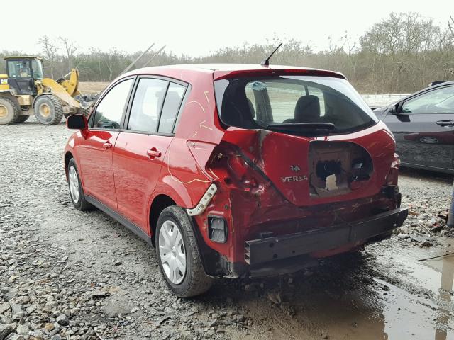 3N1BC1CP3CL368200 - 2012 NISSAN VERSA S RED photo 3