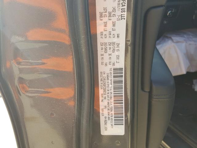 1C4RJEAG6FC920218 - 2015 JEEP GRAND CHER CHARCOAL photo 10