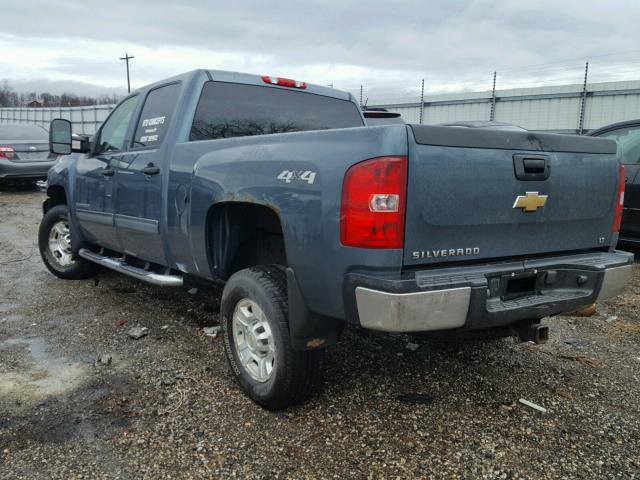 1GCHK53629F154813 - 2009 CHEVROLET SILVERADO BLUE photo 3