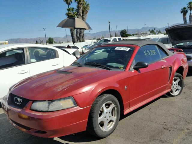 1FAFP44402F117481 - 2002 FORD MUSTANG RED photo 2