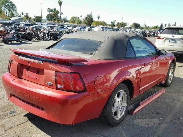 1FAFP44402F117481 - 2002 FORD MUSTANG RED photo 4