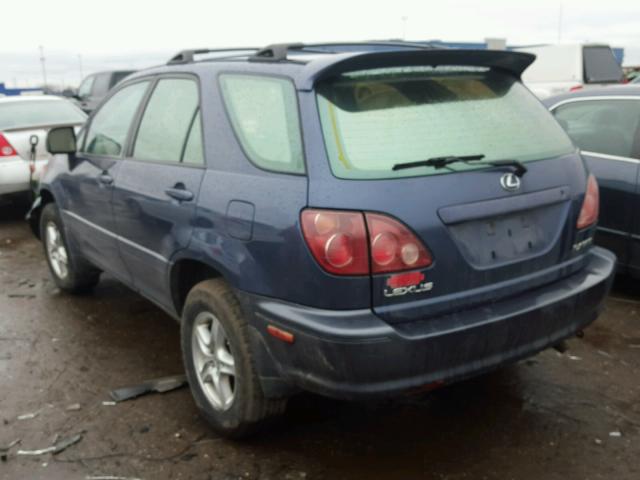 JT6HF10U8Y0124207 - 2000 LEXUS RX 300 BLUE photo 3