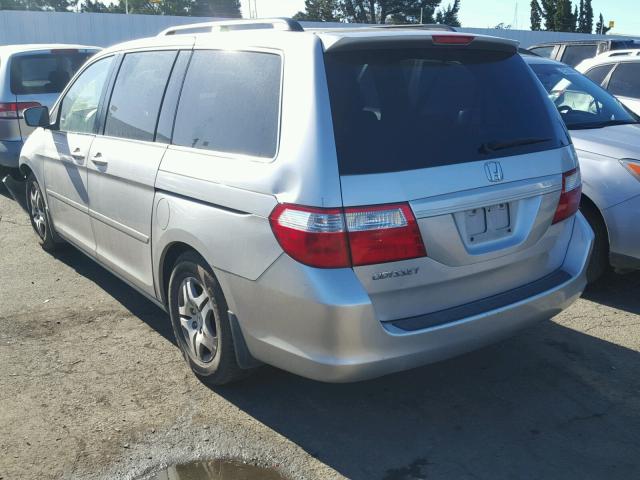 5FNRL38737B415083 - 2007 HONDA ODYSSEY EX SILVER photo 3