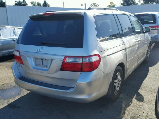 5FNRL38737B415083 - 2007 HONDA ODYSSEY EX SILVER photo 4