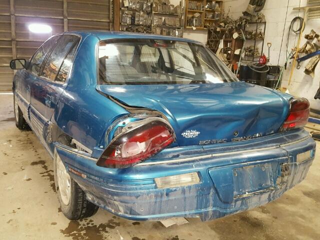 1G2NE55D1SM598163 - 1995 PONTIAC GRAND AM S BLUE photo 3