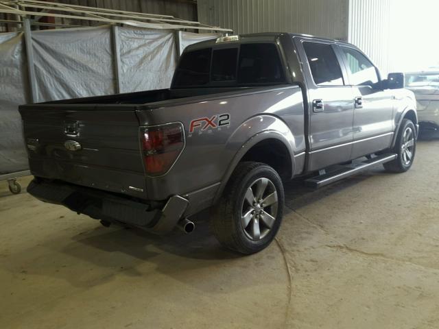 1FTFW1CF1DKD23868 - 2013 FORD F150 SUPER GRAY photo 4