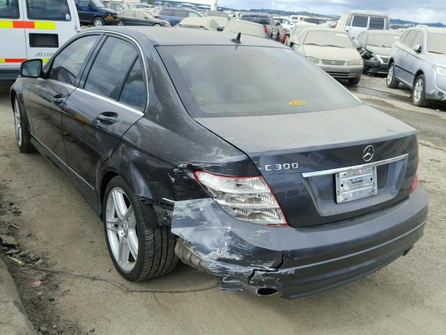 WDDGF54X49F284315 - 2009 MERCEDES-BENZ C 300 GRAY photo 3