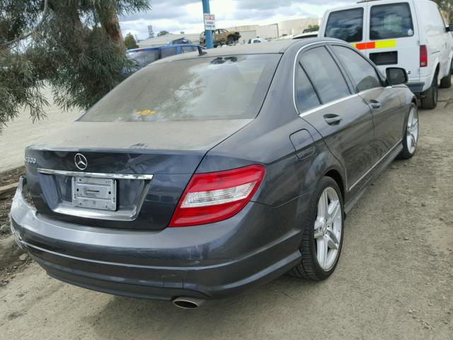 WDDGF54X49F284315 - 2009 MERCEDES-BENZ C 300 GRAY photo 4