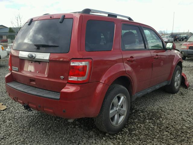 1FMCU0EG9AKA13340 - 2010 FORD ESCAPE LIM RED photo 4