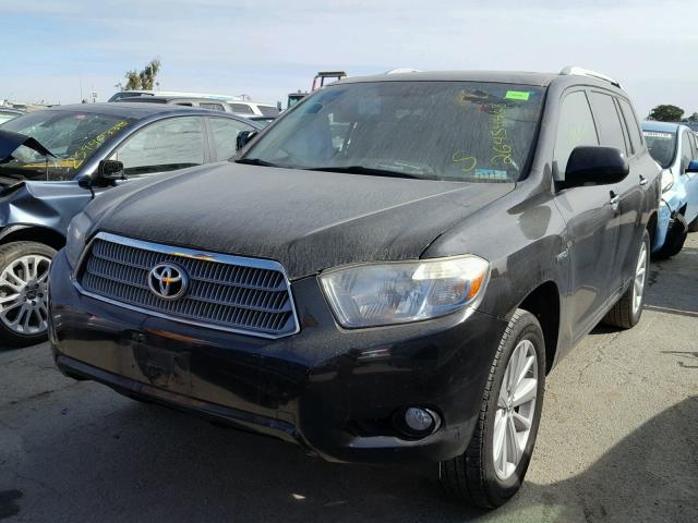 JTEEW44A092028814 - 2009 TOYOTA HIGHLANDER BLACK photo 2