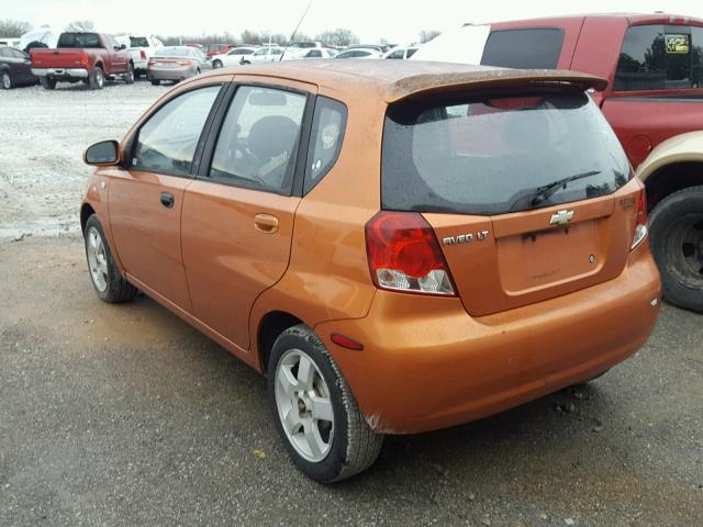 KL1TG66666B625806 - 2006 CHEVROLET AVEO LT ORANGE photo 3