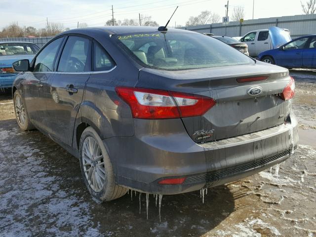 1FAHP3H25CL206025 - 2012 FORD FOCUS SEL GRAY photo 3