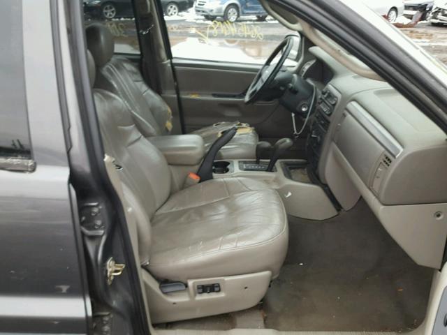 1J4GW48NX3C596946 - 2003 JEEP GRAND CHER GRAY photo 5