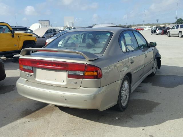 4S3BE656817200059 - 2001 SUBARU LEGACY GT TAN photo 4