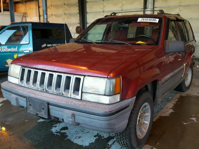 1J4GZ58S3PC118506 - 1993 JEEP GRAND CHER RED photo 2