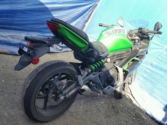 JKAEXEF15GDA27855 - 2016 KAWASAKI EX650 F GREEN photo 4