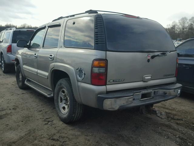 1GNEK13Z62J230260 - 2002 CHEVROLET TAHOE K150 BEIGE photo 3