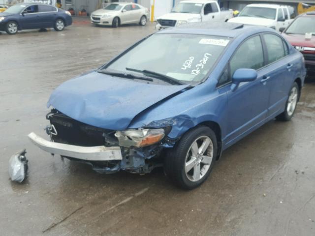 1HGFA16887L067174 - 2007 HONDA CIVIC EX BLUE photo 2