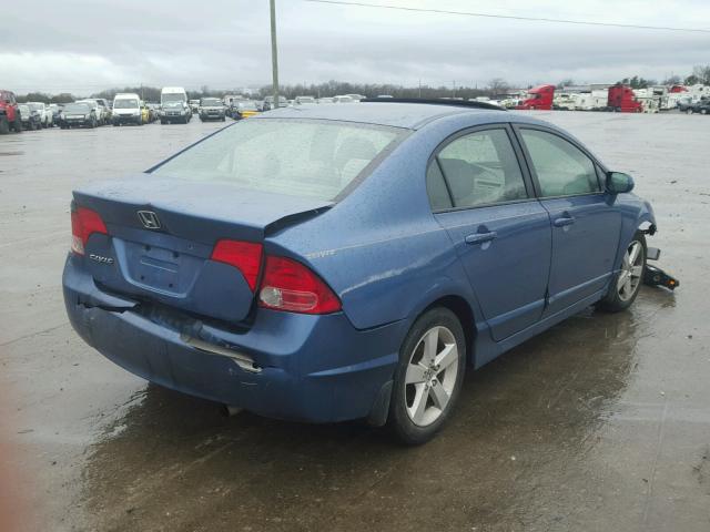 1HGFA16887L067174 - 2007 HONDA CIVIC EX BLUE photo 4