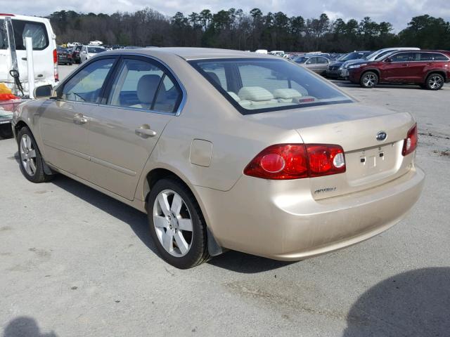 KNAGE123675088883 - 2007 KIA OPTIMA LX BEIGE photo 3