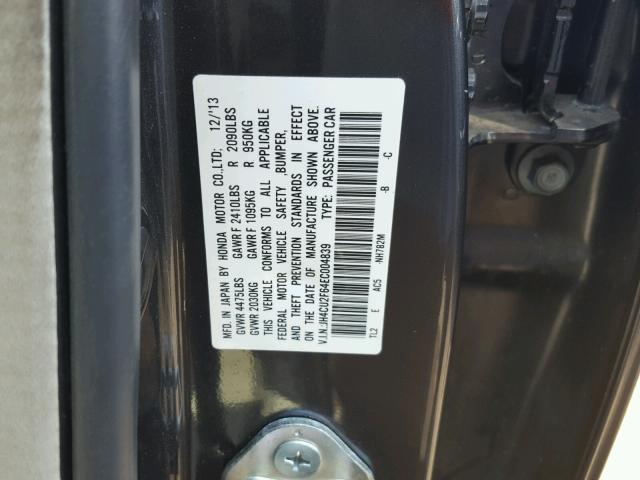 JH4CU2F64EC004839 - 2014 ACURA TSX TECH GRAY photo 10