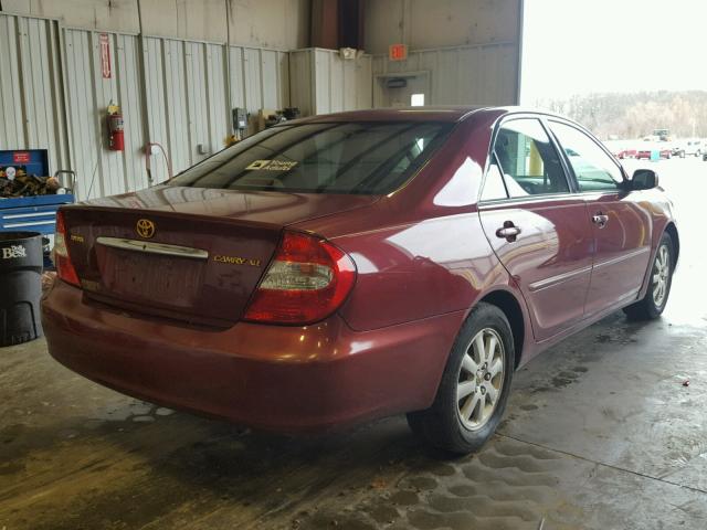 4T1BE32KX4U335626 - 2004 TOYOTA CAMRY LE BURGUNDY photo 4