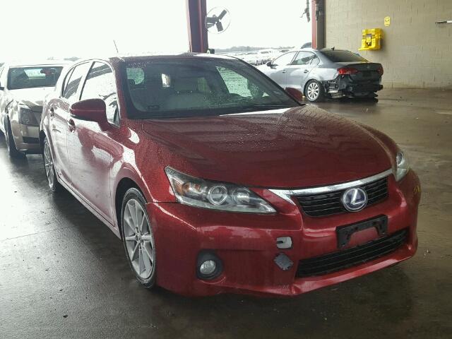 JTHKD5BH0B2020168 - 2011 LEXUS CT 200 RED photo 1