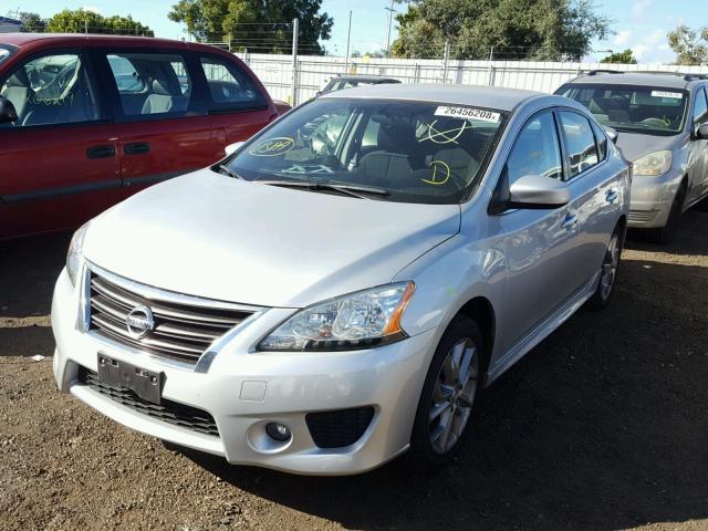 3N1AB7AP0EY241379 - 2014 NISSAN SENTRA S SILVER photo 2