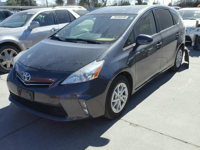 JTDZN3EUXD3225732 - 2013 TOYOTA PRIUS V GRAY photo 2