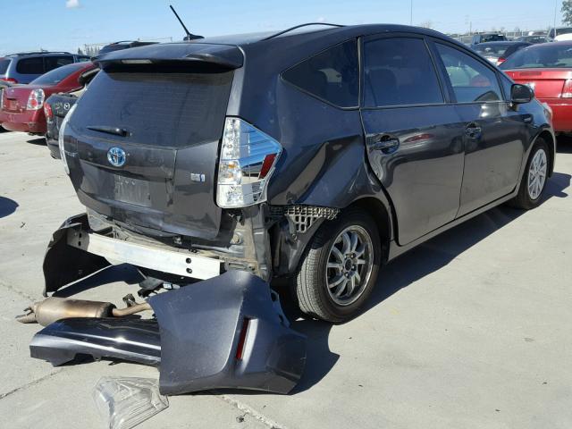 JTDZN3EUXD3225732 - 2013 TOYOTA PRIUS V GRAY photo 4