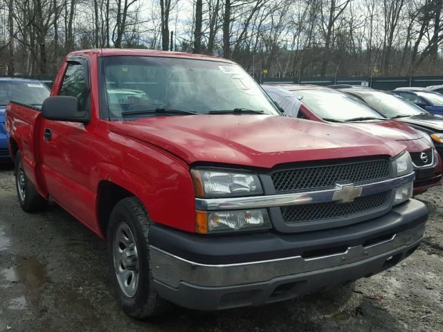 1GCEC14X24Z338754 - 2004 CHEVROLET SILVERADO RED photo 1