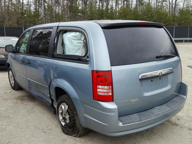 2A8HR44H58R605027 - 2008 CHRYSLER TOWN & COU BLUE photo 3