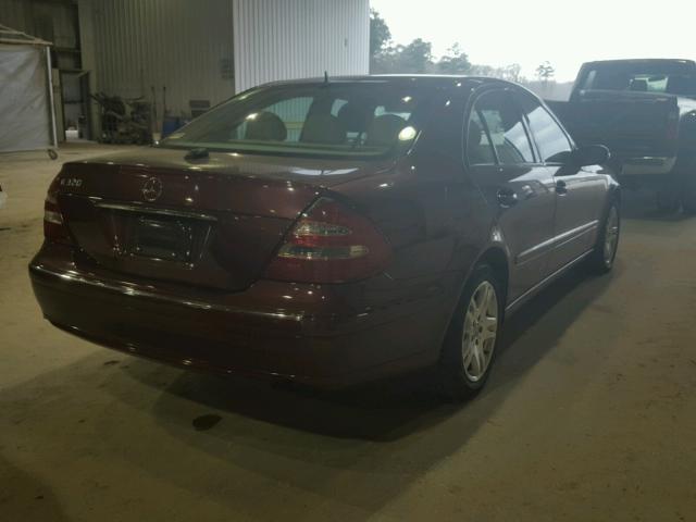 WDBUF65JX5A709197 - 2005 MERCEDES-BENZ E 320 BURGUNDY photo 4