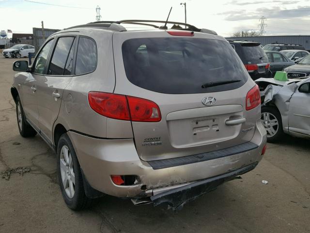 5NMSH13E87H068006 - 2007 HYUNDAI SANTA FE S TAN photo 3