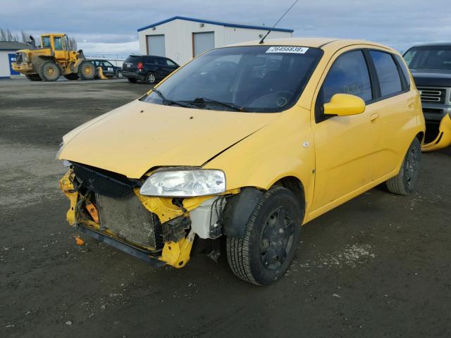 KL1TD66607B708562 - 2007 CHEVROLET AVEO BASE Sarı fotoğraf 2