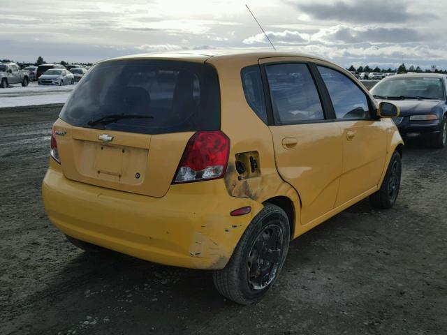 KL1TD66607B708562 - 2007 CHEVROLET AVEO BASE Sarı fotoğraf 4