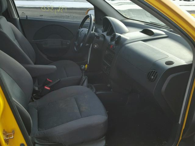 KL1TD66607B708562 - 2007 CHEVROLET AVEO BASE Sarı fotoğraf 5