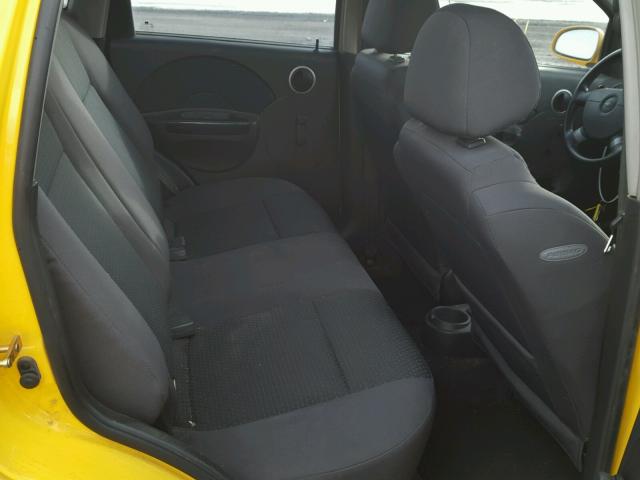 KL1TD66607B708562 - 2007 CHEVROLET AVEO BASE Sarı fotoğraf 6
