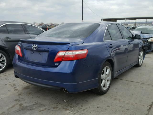 4T1BK46K89U096450 - 2009 TOYOTA CAMRY SE BLUE photo 4