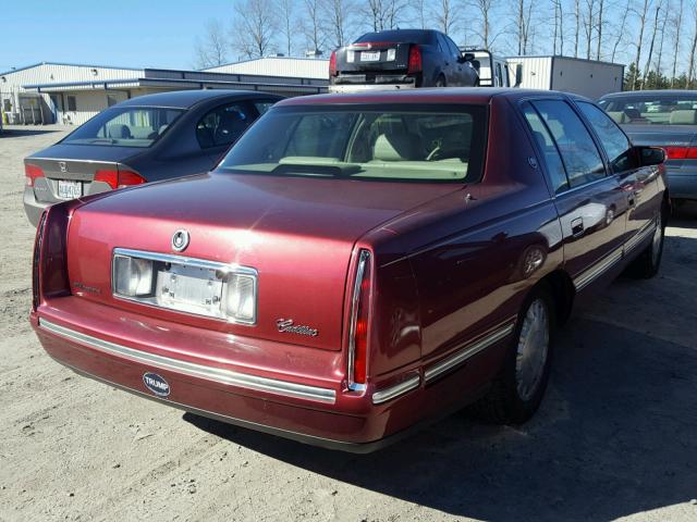 1G6KD54Y1WU803074 - 1998 CADILLAC DEVILLE MAROON photo 4