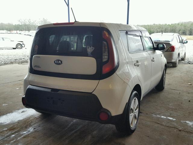 KNDJN2A23E7738830 - 2014 KIA SOUL WHITE photo 4