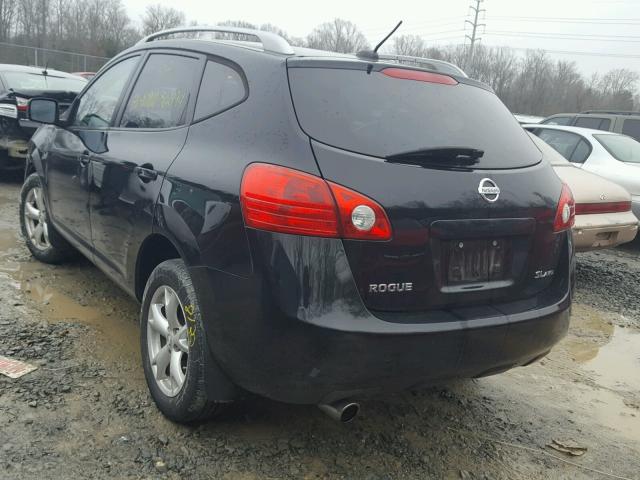 JN8AS58V38W123574 - 2008 NISSAN ROGUE S BLACK photo 3