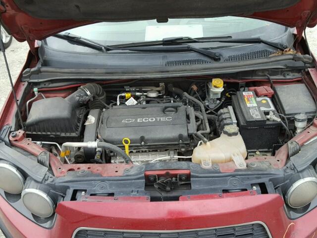 1G1JC6SH3D4225599 - 2013 CHEVROLET SONIC LT RED photo 7