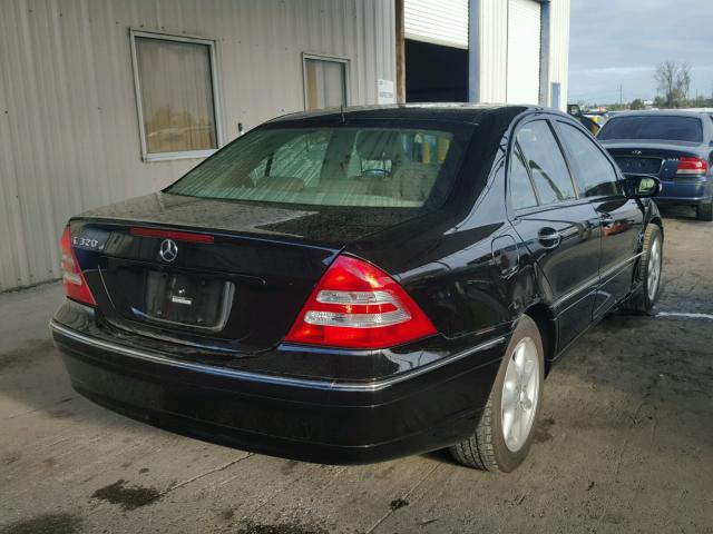 WDBRF64J63F296038 - 2003 MERCEDES-BENZ C 320 BLACK photo 4