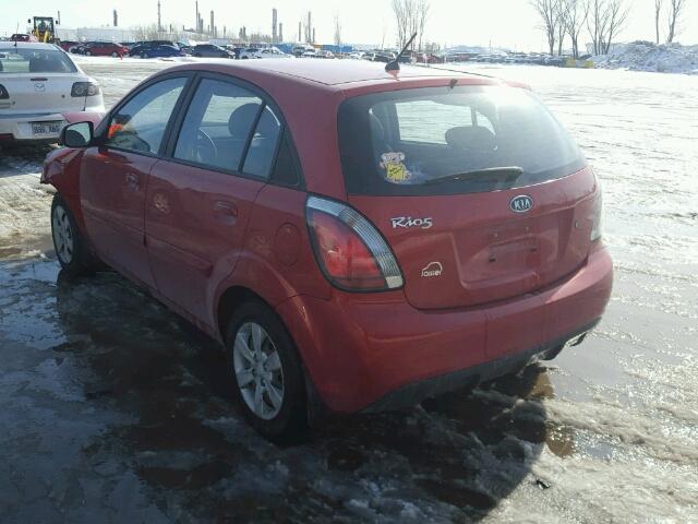 KNADH5B37B6754959 - 2011 KIA RIO BASE RED photo 3