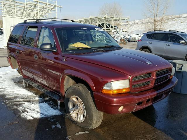 1B4HS28N81F578013 - 2001 DODGE DURANGO MAROON photo 1