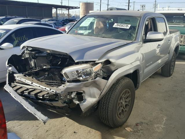 3TMAZ5CNXHM052632 - 2017 TOYOTA TACOMA DOU SILVER photo 2